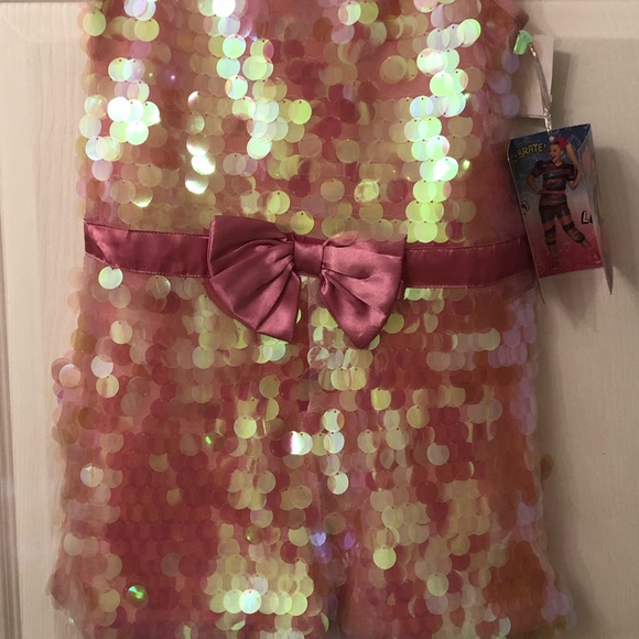 NWT Jojo Siwa pink iridescent paillette romper - Picture 7 of 7
